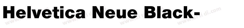 Helvetica Neue Black字体转换